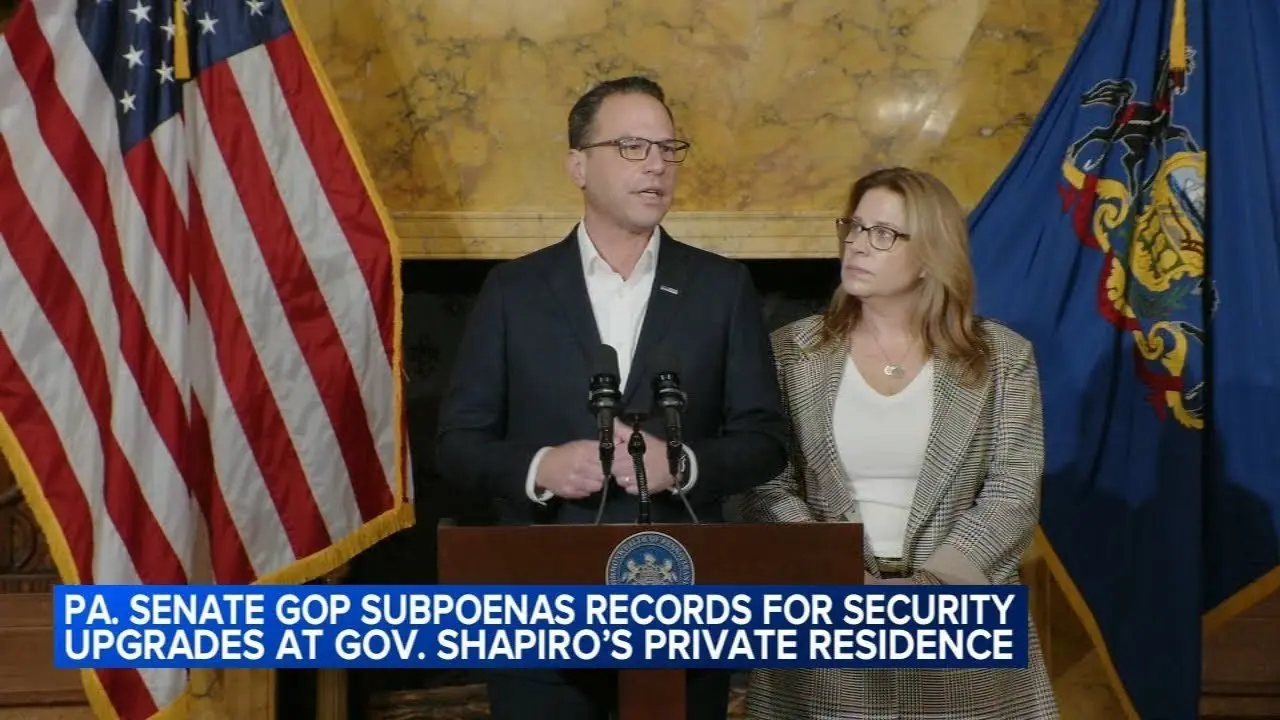 Pennsylvania Gov. Josh Shapiro faces subpoena over private home security upgrades after firebombing